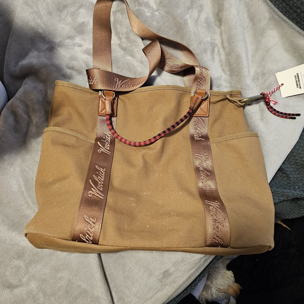 Tan Canvas Tote Bag - Picture 2 of 3